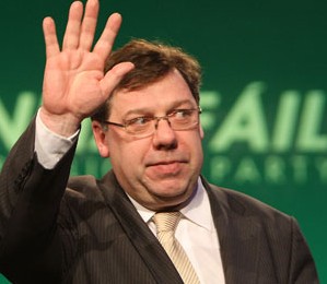 Brian Cowen watching for those on stage left