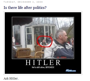 Keith Martin and pic of Hitler