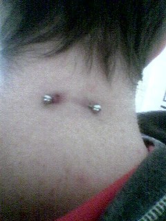 Infected piercing