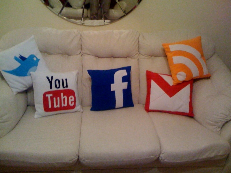 Social Media Icons/logos Cushions